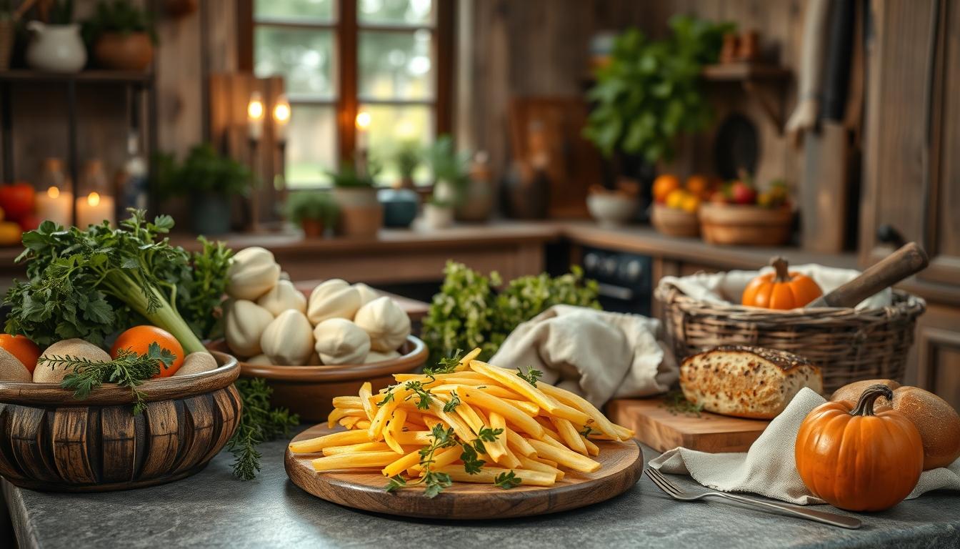 Comforting family dinner served at home